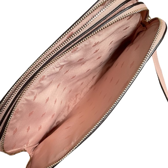 Kate Spade By the Pool Flamingo Novelty Triple Compartment Pink Crossbody Bag - Picture 9 of 10